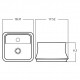 American Imaginations AI-27954 18.31-in. W Above Counter White Bathroom Vessel Sink For 1 Hole Center Drilling