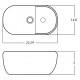 American Imaginations AI-27968 16.54-in. W Above Counter White Bathroom Vessel Sink For 1 Hole Center Drilling