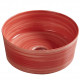 American Imaginations AI-27990 14.09-in. W Above Counter Red Swirl Bathroom Vessel Sink For Wall Mount Wall Mount Drilling