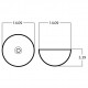 American Imaginations AI-28023 14.09-in. W Above Counter Black Bathroom Vessel Sink For Wall Mount Wall Mount Drilling