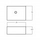 American Imaginations AI-28108 23-in. W Above Counter White Bathroom Vessel Sink For Deck Mount Deck Mount Drilling
