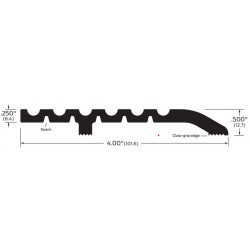 ZERO 1674 Half Saddle Threshold, One Side Beveled, 4" x 1/2"
