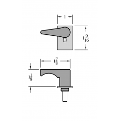 Accurate Lock & Hardware 7800 Series Dead Latch Handle