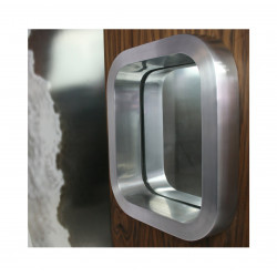 Philip Watts SOLID RECTANGLE Single Glazed Aluminium Porthole Kit (335mm OD/225mm ID)