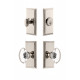 Grandeur Carre Plate w/ Provence Crystal Knob & Matching Deadbolt