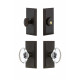 Grandeur Carre Plate w/ Provence Crystal Knob & Matching Deadbolt
