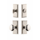Grandeur Carre Plate w/ Fifth Avenue Knob & Matching Deadbolt