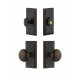 Grandeur Carre Plate w/ Fifth Avenue Knob & Matching Deadbolt