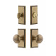 Grandeur Carre Plate w/ Fifth Avenue Knob & Matching Deadbolt