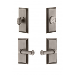 Grandeur Carre Short Plate w/ Georgetown Lever & Matching Deadbolt