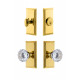 Grandeur Carre Plate w/ Fontainebleau Crystal Knob & Matching Deadbolt