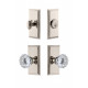 Grandeur Carre Plate w/ Fontainebleau Crystal Knob & Matching Deadbolt