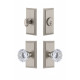 Grandeur Carre Plate w/ Fontainebleau Crystal Knob & Matching Deadbolt