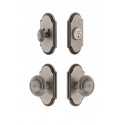 Grandeur Arc Short Plate w/ Circulaire Knob & Matching Deadbolt