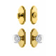 Grandeur Arc Plate w/ Chambord Crystal Knob & Matching Deadbolt
