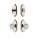 Grandeur Arc Plate w/ Chambord Crystal Knob & Matching Deadbolt
