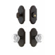 Grandeur Arc Plate w/ Chambord Crystal Knob & Matching Deadbolt