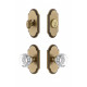 Grandeur Arc Plate w/ Chambord Crystal Knob & Matching Deadbolt
