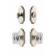 Grandeur Arc Plate w/ Baguette Crystal Knob & Matching Deadbolt