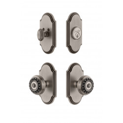 Grandeur Arc Short Plate w/ Parthenon Knob & Matching Deadbolt