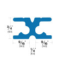 Accurate 9S5 Aluminium Sectional Unit Door Weatherstrip Saddles