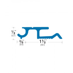 Accurate 9S16 Aluminium Sectional Unit Door Weatherstrip Saddles
