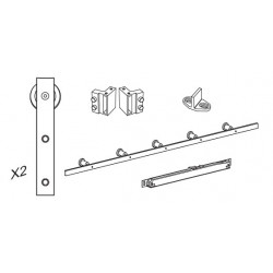 Cal-Royal BDH Series Barn Door Hardware for Wood Door