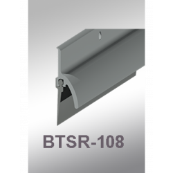 Cal-Royal BTSR-108 Door Bottom Sweep with Rain Drip made of Extruded Aluminum Retainer and Vinyl Insert