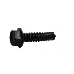 D&D 14G-100 Bag of 100 - 1" Self-Drilling Screws, Hex Head, Black, Stainless Steel