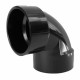 American Imaginations ABS90 Thermoplastic L-90 Street Elbow, Black Finish