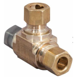American Imaginations BR-CT Brass Compression Tee, 0.375"x0.375"x0.375"