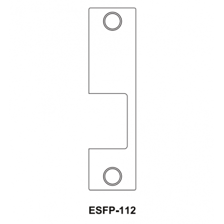 Cal-Royal ESFP-112 Optional faceplate for ES1855 Electric Strike-Flat Black Coated
