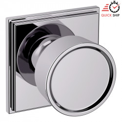 Baldwin Estate K007 Hollywood Hills Door Knob w/ R050 Rose, 2 3/8" Backset