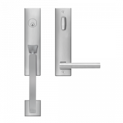 Karcher Design UET45 Madeira Tubular Entry Set w/ Escutcheon Plate, Grip/Lever