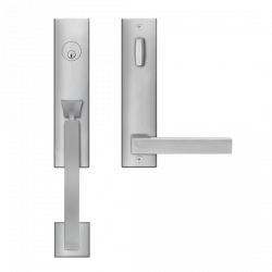 Karcher Design UET46 Seattle Tubular Entry Set w/ Escutcheon Plate, Grip/Lever