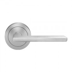 Karcher Design UER54 Montana Lever Set w/ 3-Piece Rose 2 5/8", For Pre-Bored Door (2 1/8")