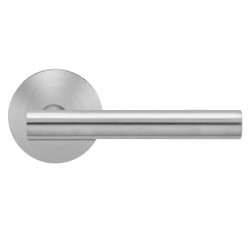 Karcher Design UEPL21 Manhattan Lever Set w/ Plan Design Rose 2 9/16", For Pre-Bored Door (2 1/8")