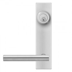 Karcher Design UEL21 Manhattan Tubular Entry Set w/ Escutcheon Plate, Lever/Lever