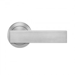Karcher Design UER52 Milano Lever Set w/ 3-Piece Rose 2 5/8", For Pre-Bored Door (2 1/8")