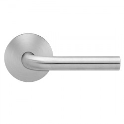 Karcher Design UEPL25 Malta Lever Set w/ Plan Design Rose 2 9/16", Fiish-Satin Stainless Steel