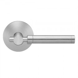 Karcher Design UEPL65 New York Lever Set w/ Plan Design Rose 2 9/16", For Pre-Bored Door (2 1/8")