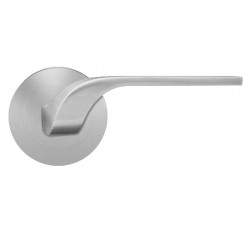Karcher Design UEPL87 Las Vegas Lever Set w/ Plan Design Rose 2 9/16", For Pre-Bored Door (2 1/8")