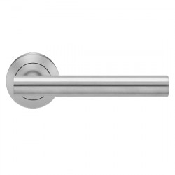 Karcher Design ER21 Manhattan Lever Set w/ 3-Piece Rose 2-1/16", For Custom Bored Door