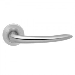 Karcher Design E 'Jersey' Lever/Lever Trim For European Mortise Locks (Mamo, Gemo), For Custom Bored Door, Satin Stainless Steel