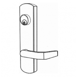 INOX EDES07 Escutcheon Exit Device Trim with 07 Lever