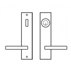 Karcher Design UEL64 Lever Handle Sets "Ontario" Tubular Entry Set - Lever/Lever (Entry, 5 1/2" Ctc)