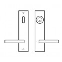 Karcher Design UEL87 Las Vegas Tubular Entry Set w/ Escutcheon Plate, Lever/Lever