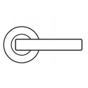 Karcher Design ERM28 Rhodos Lever Set w/ Mortise Rose 2 3/8", Trim Only, For Custom Bored Door