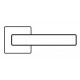 Karcher Design E 'Verona' Lever/Lever Trim for European Mortise locks (MAMO, GEMO), For Custom bored door