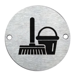 Modric 8455 76mm Cleaners sign. Satin Stainless Steel